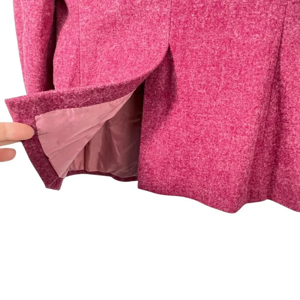 Bespoke Vintage Wool Blazer Youth 12–14 Raspberry Hand Tailored Jacket